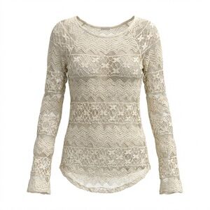 Kimchi Blue Lace Blouse - Cream Size M Boho Cottagecore Festival Feminine